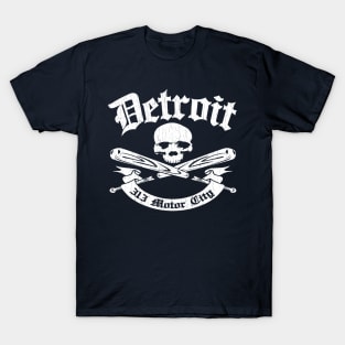 Detroit 313 Motor City (vintage distressed look) T-Shirt